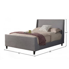 Amber Bed, Grey Linen - PlushBeds