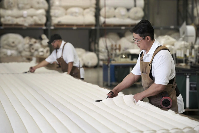 Made in California with premium organic materials like organic latex,  cotton, and wool